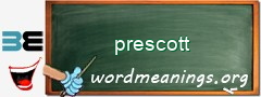 WordMeaning blackboard for prescott